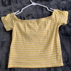 Yellow striped t-shirt